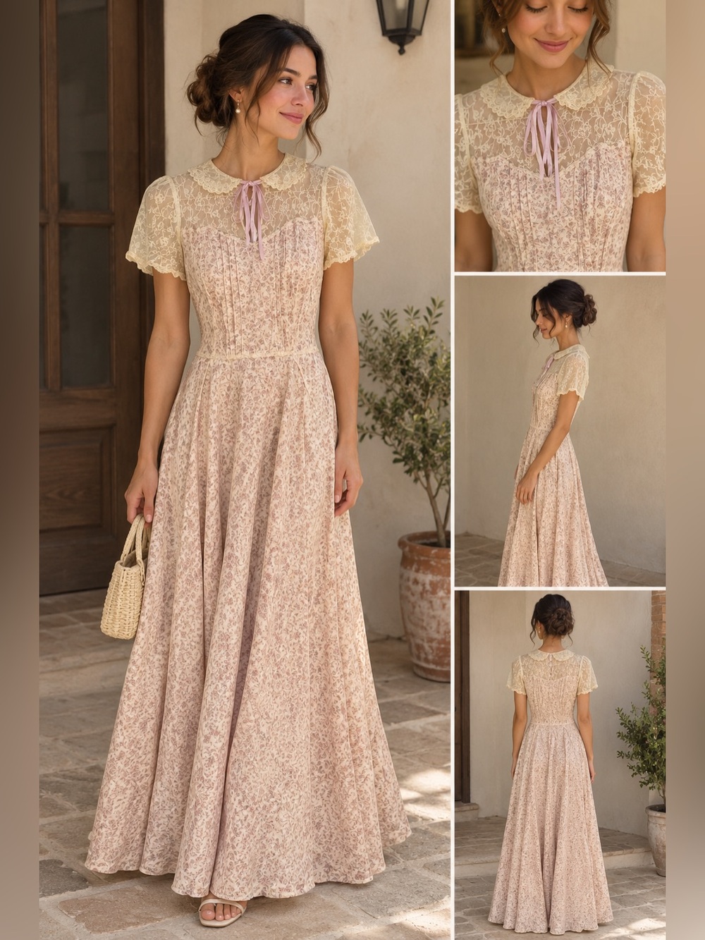 Gunne Sax Vintage Floral Dress